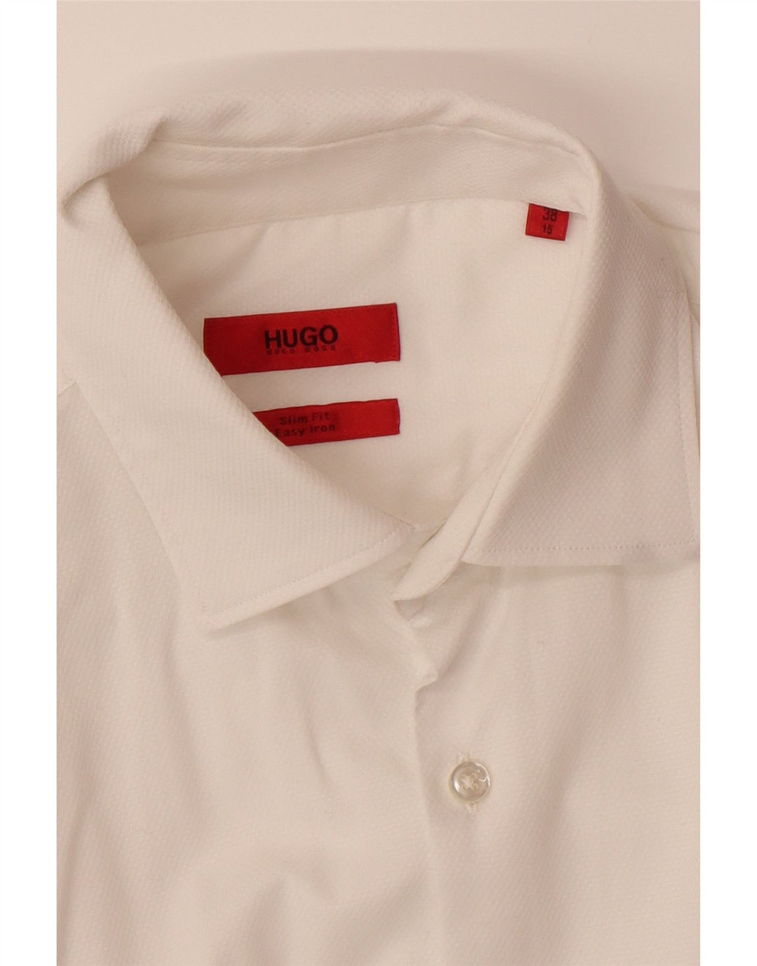 HUGO BOSS Herre Slim Fit Skjorte Str. 38 15 Medium White