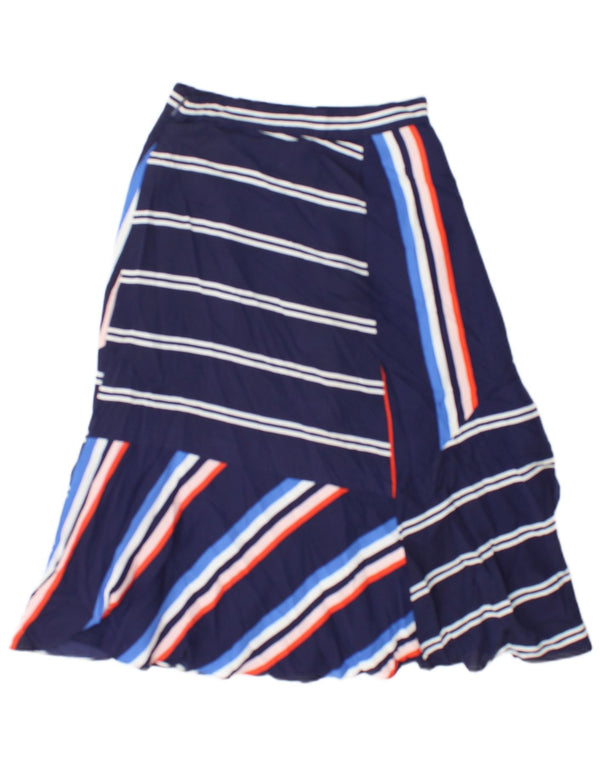 Whistles A-line nederdel til kvinder UK 6 XS W24 Marineblå stribet polyester