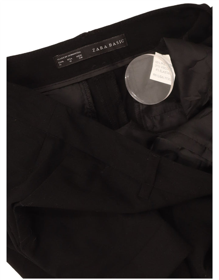 ZARA Chino Shorts til kvinder Medium W28 Sort polyester