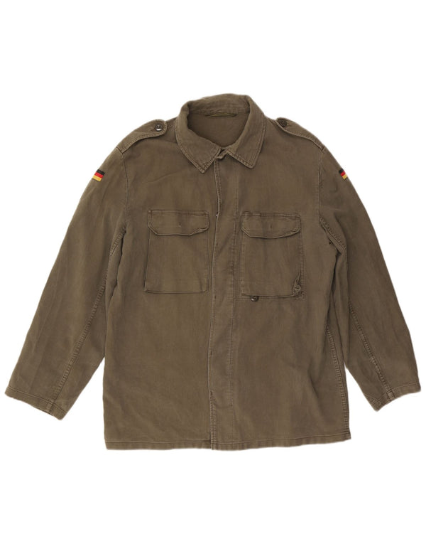 Vintage Herre Military Jacket UK 40 Large Green Army