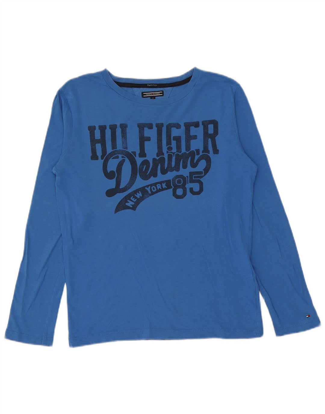 Tommy Hilfiger drenge grafisk top langærmet 13-14 år blå bomuld