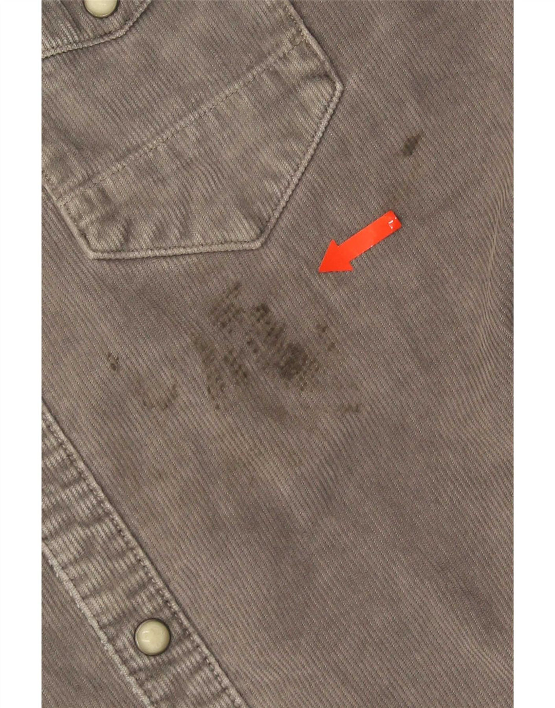 All Saints Herre Corduroy skjorte Medium Grey Bomuld