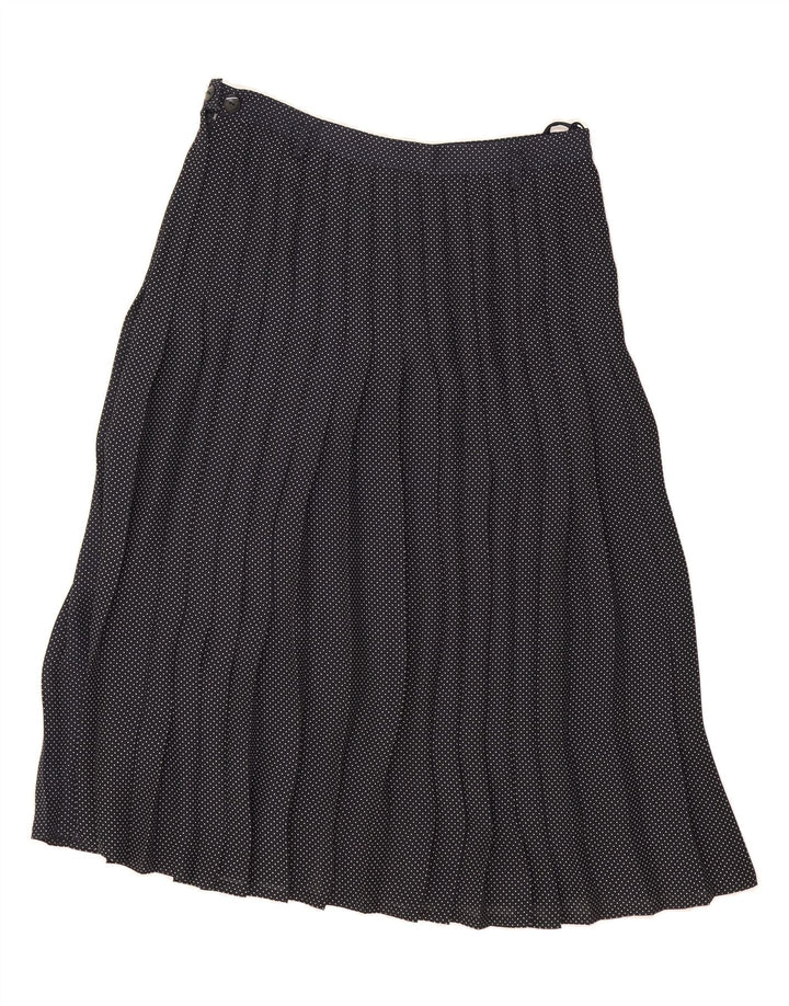 BARDEHLE Womens Pleated Skirt EU 40 Medium W32 Navy Blue Polka Dot Vintage Bardehle and Second-Hand Bardehle from Messina Hembry 