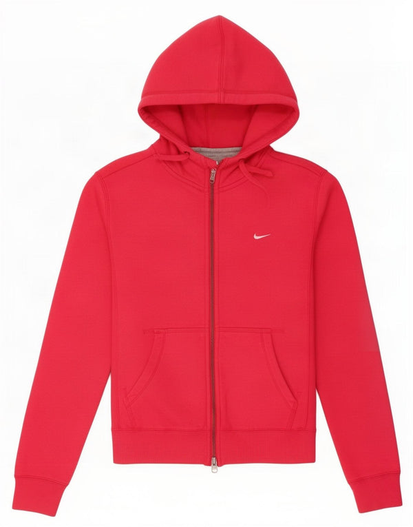 Nike hættetrøje med lynlås til kvinder UK 12/14 Medium Pink Bomuld