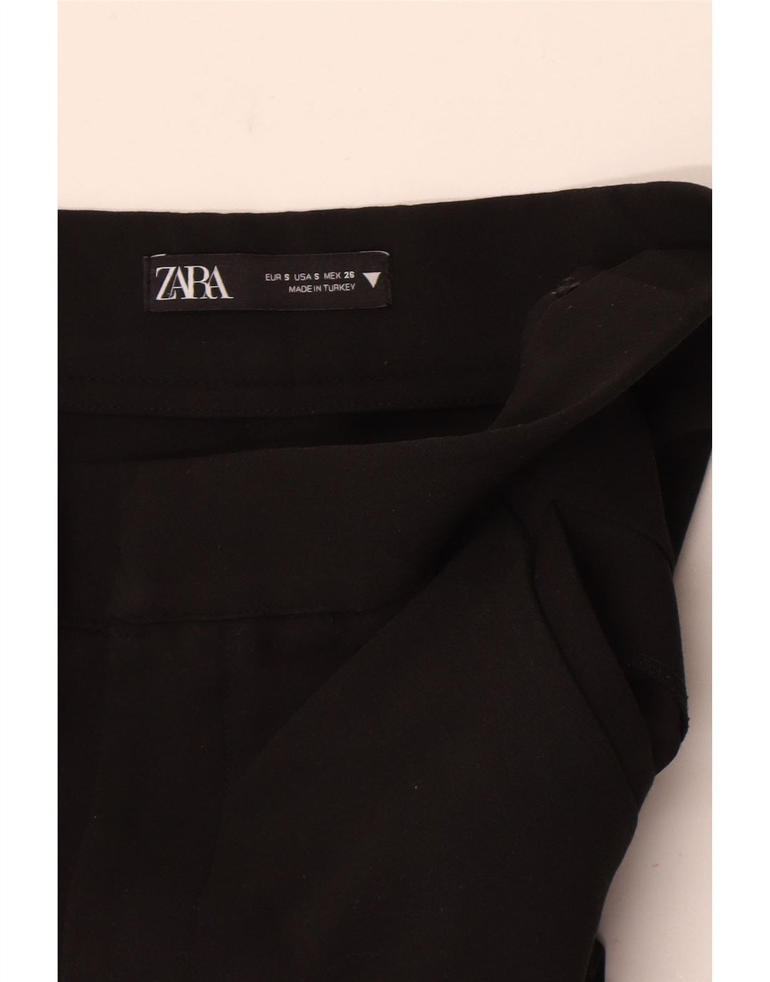 Zara højtaljede chinoshorts til kvinder Small W26 Sort