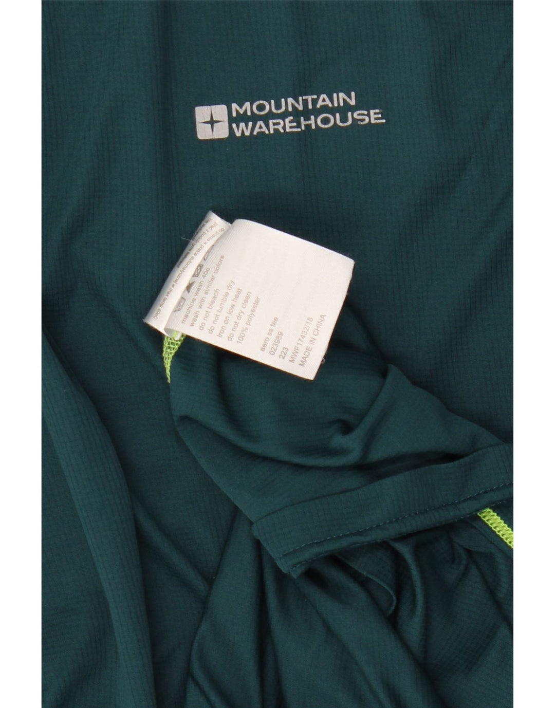 Mountain Warehouse Herre T-Shirt Top Stor Grøn Polyester