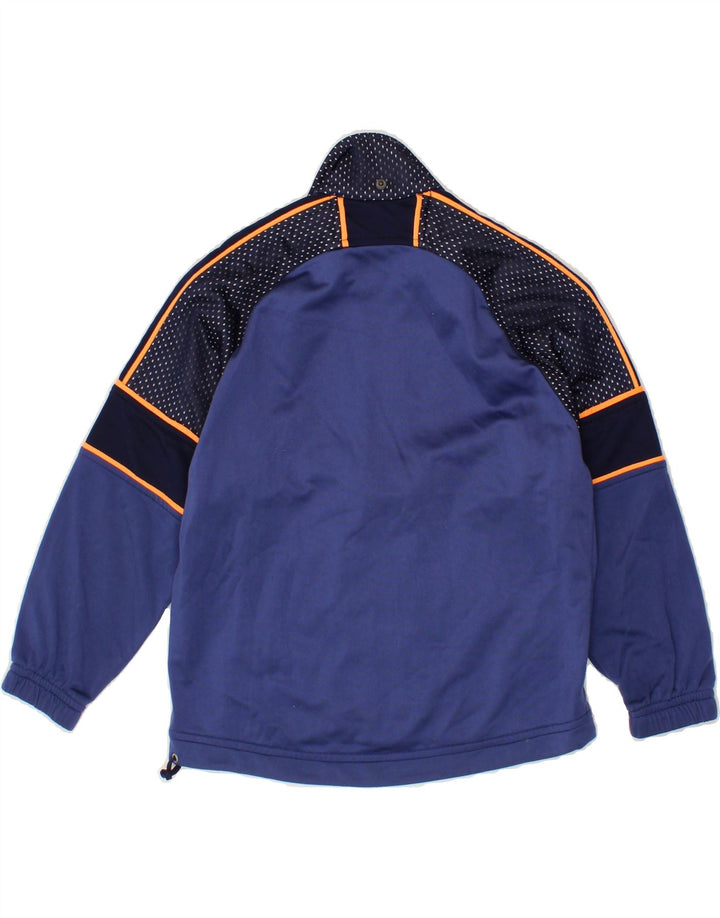 ASICS Boys Graphic Tracksuit Top Jacket 9-10 Years Blue Colourblock Vintage Asics and Second-Hand Asics from Messina Hembry 