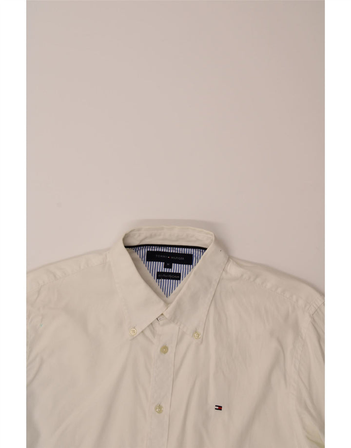 TOMMY HILFIGER Mens Shirt Medium White Cotton Vintage Tommy Hilfiger and Second-Hand Tommy Hilfiger from Messina Hembry 