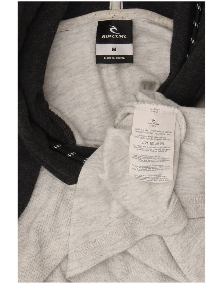 Rip Curl Herre Hooded Top Langærmet Medium Grey Colourblock Bomuld