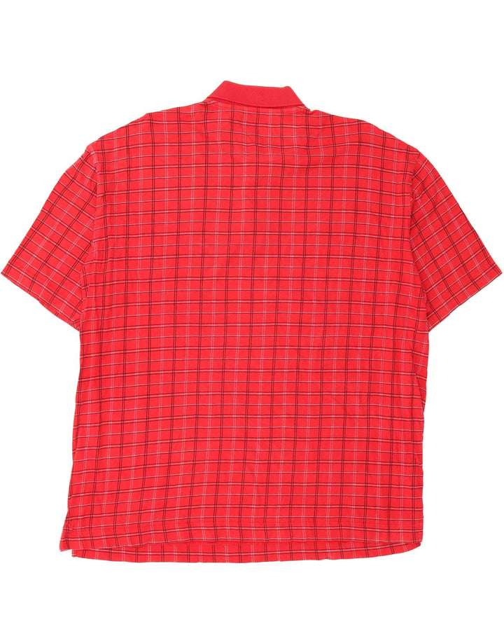 DOCKERS Mens Polo Shirt 2XL Red Check Cotton Vintage Dockers and Second-Hand Dockers from Messina Hembry 