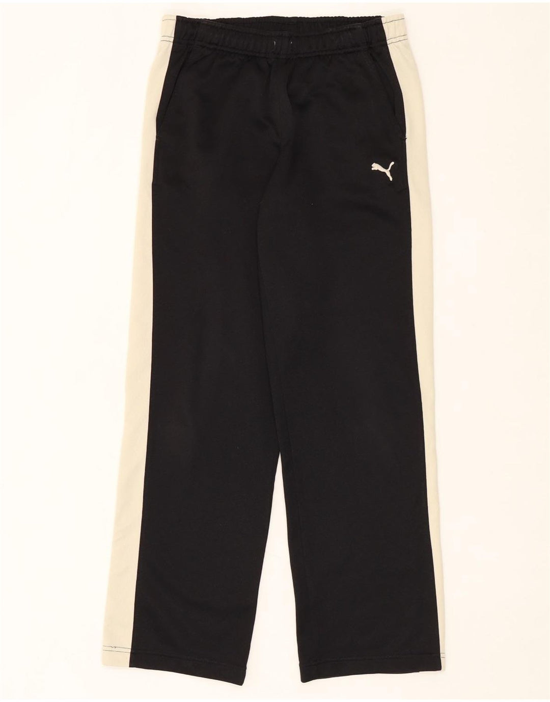 PUMA Womens Tracksuit Trousers UK 12 Medium Black Colourblock Polyester Vintage Puma and Second-Hand Puma from Messina Hembry 
