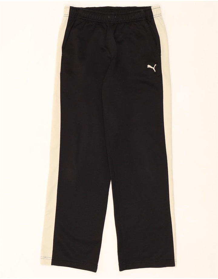 PUMA Womens Tracksuit Trousers UK 12 Medium Black Colourblock Polyester Vintage Puma and Second-Hand Puma from Messina Hembry 