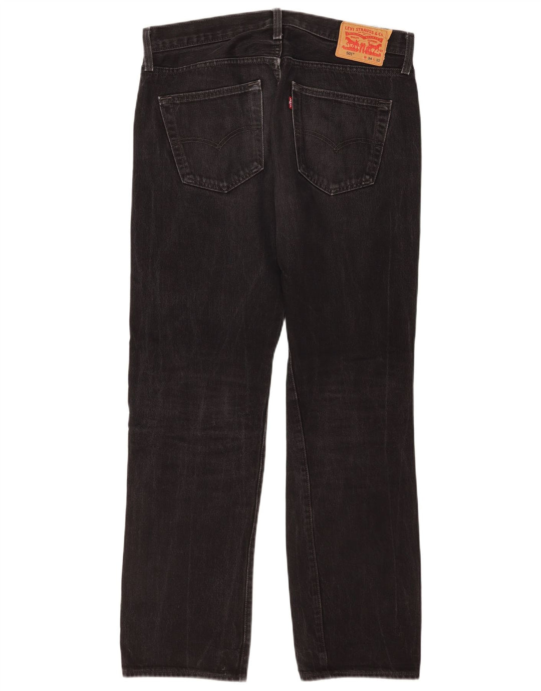 Levi's Herre 501 lige jeans W34 L32 sort bomuld