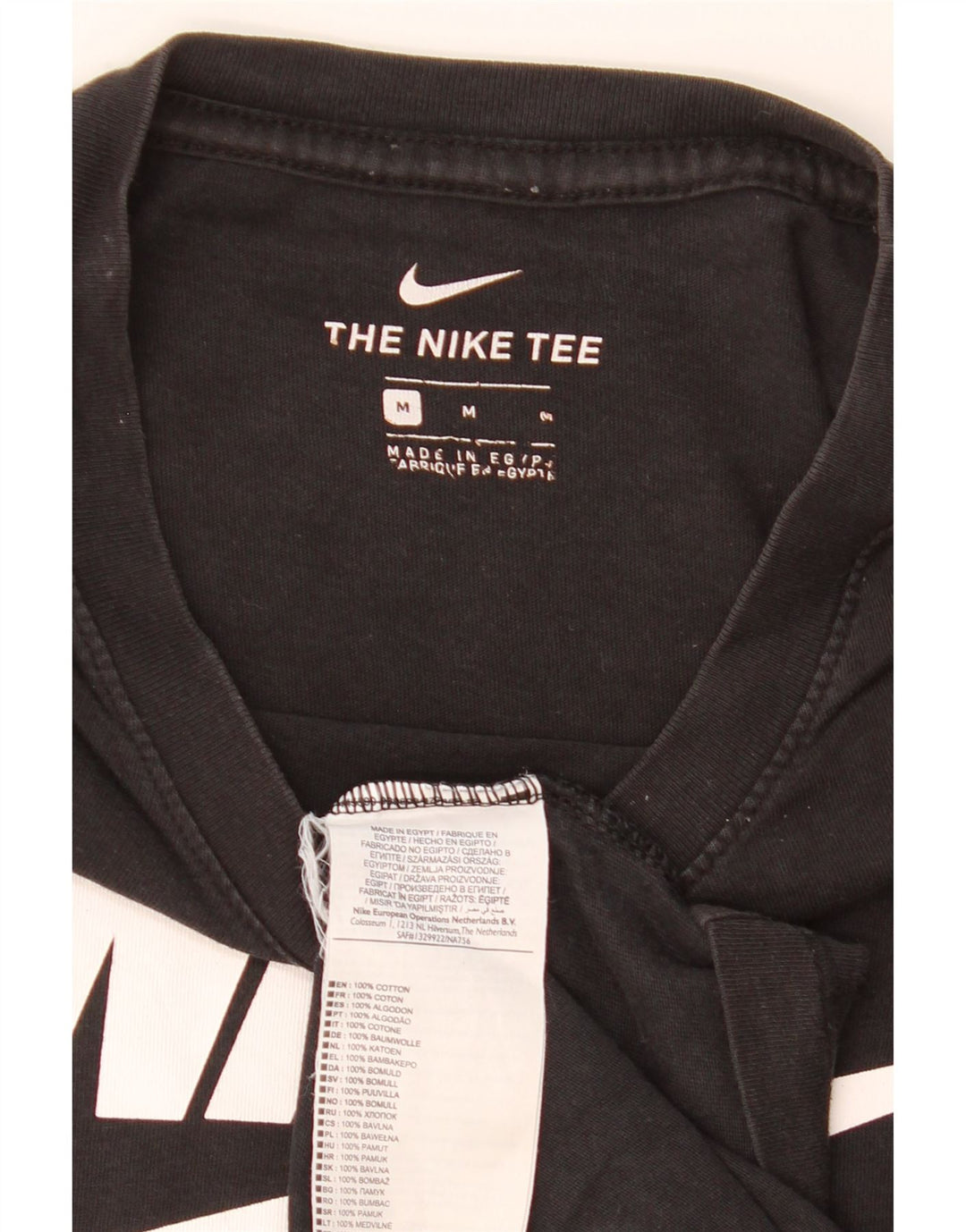 Nike Herre grafisk T-shirt Top Medium Sort Bomuld