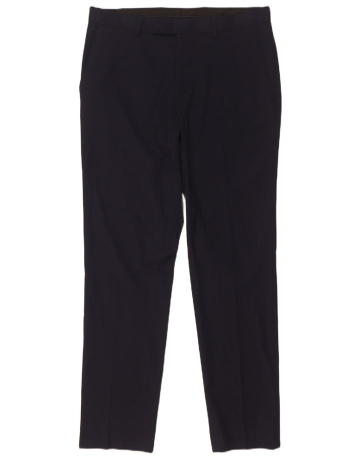 Marks & Spencer Herre Slim Fit Suit Bukser W32 L31 Marineblå polyester