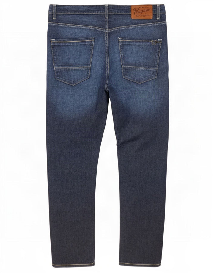 Penguin Herre Slim Jeans W36 L34 Blå Bomuld