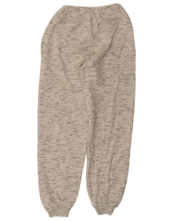 VINTAGE træningsdragt til kvinder Joggers UK 8 Small Off White Flecked