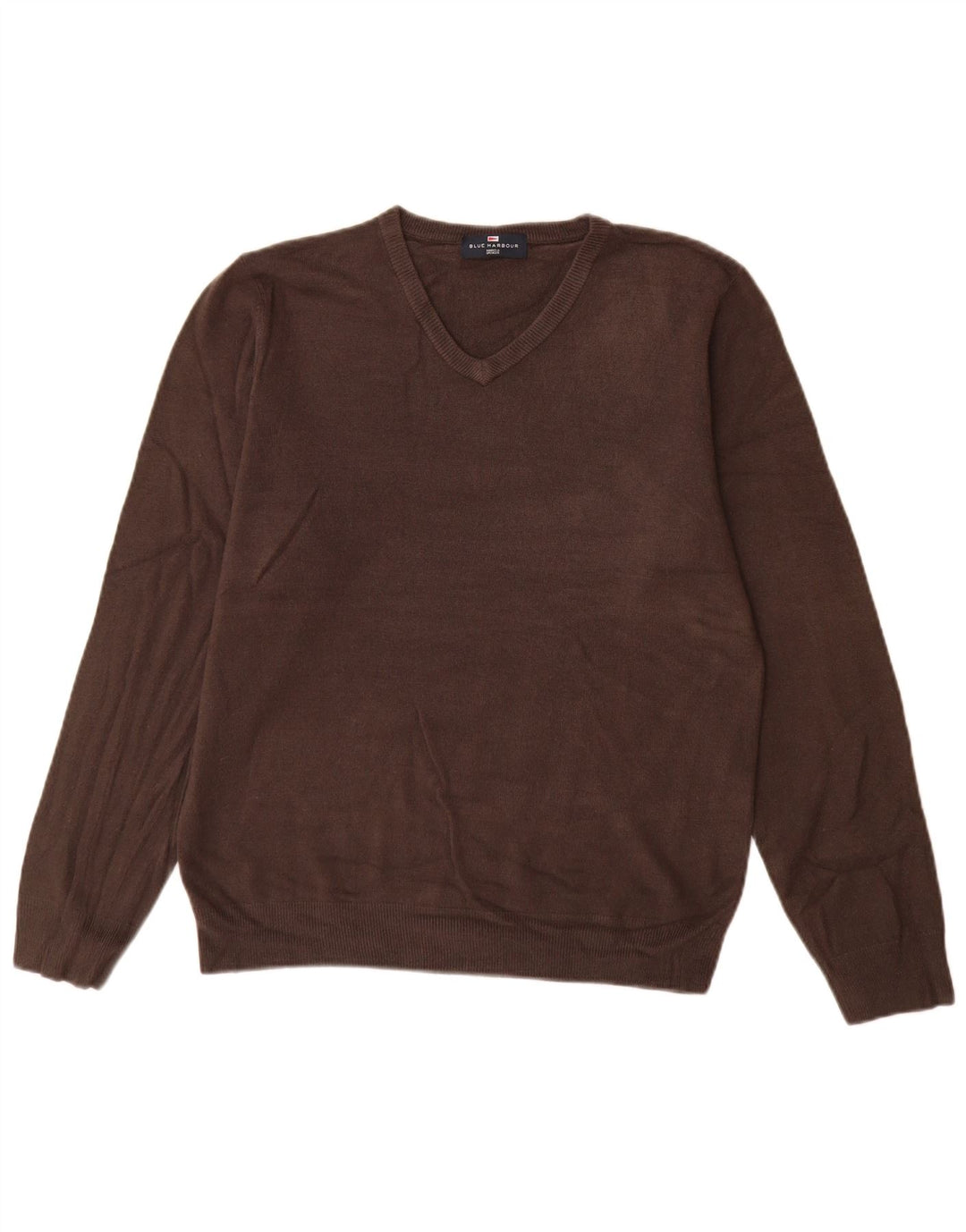 Marks & Spencer Herre Blue Harbor V-hals sweater Medium Grå Akryl