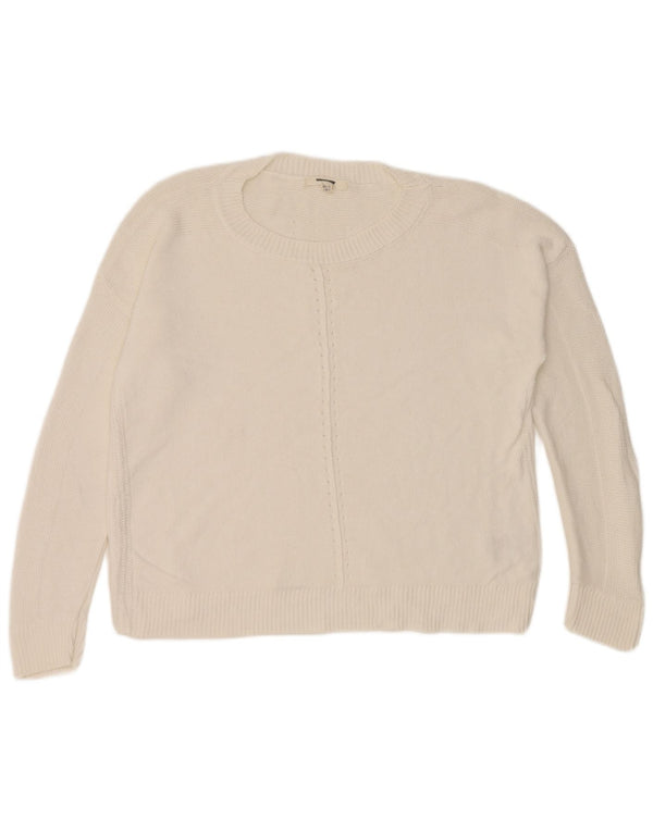 White Stuff Dame Boat Neck Jumper Sweater UK 12 Medium Bomuld