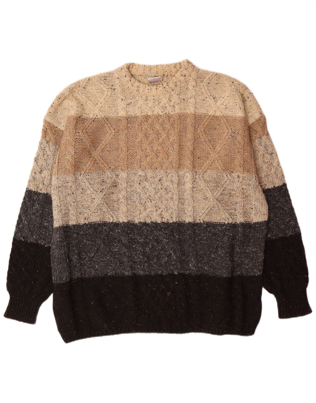 NY HURTIGT Herre Crew Neck Jumper Sweater 2XL Flerfarvet Colourblock