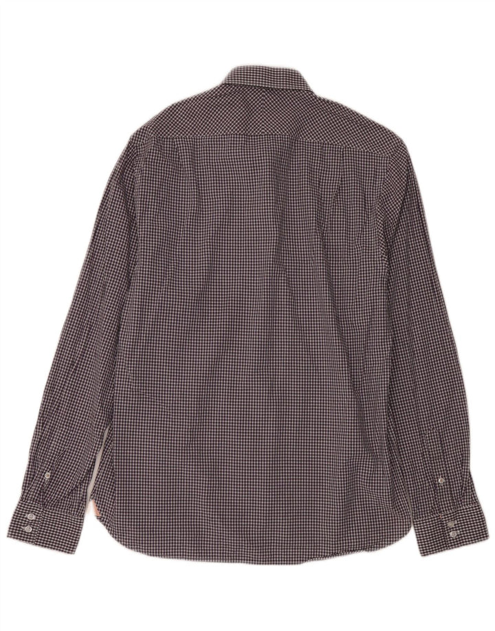 Ben Sherman herreskjorte str. 16 Large Purple Gingham Cotton