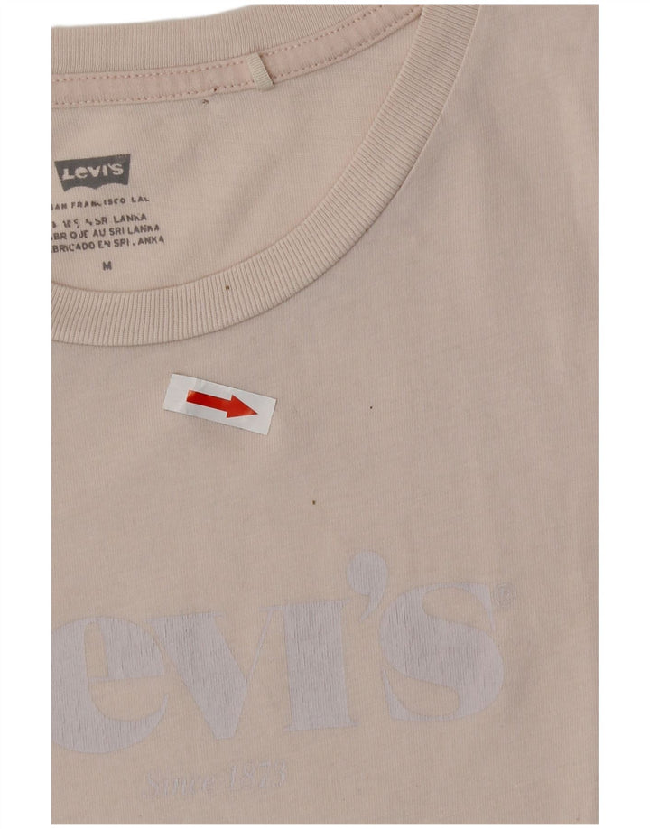 Levi's Dame T-Shirt Top UK 12 Medium Pink