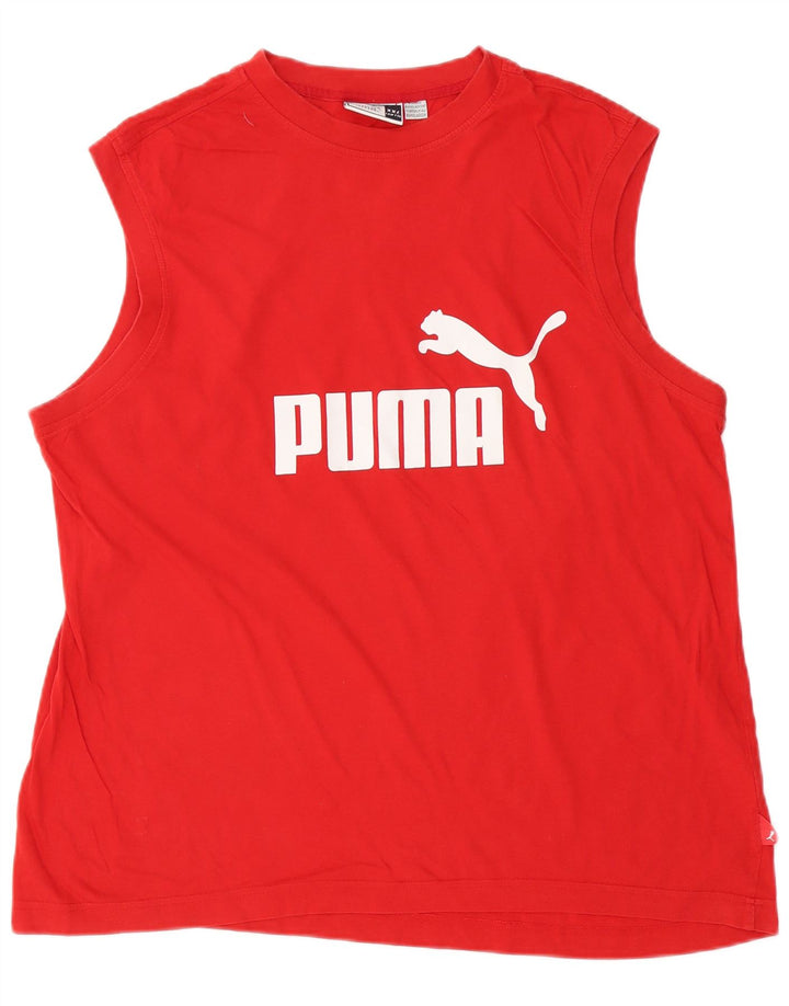 Puma Herre Grafisk Vest Top 2XL Rød Bomuld