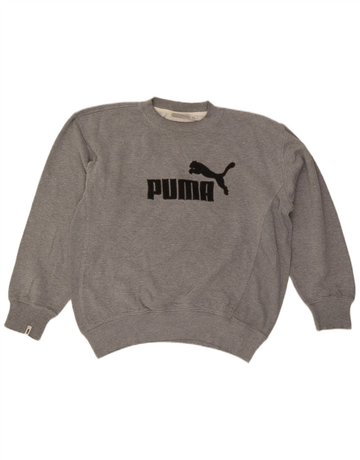 PUMA Mens Graphic Sweatshirt Jumper Medium Grey