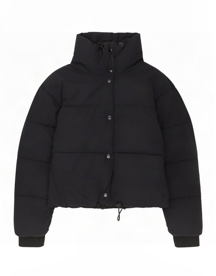 Zara Dame Oversized Polstret Jakke UK 10 Small Black Polyester