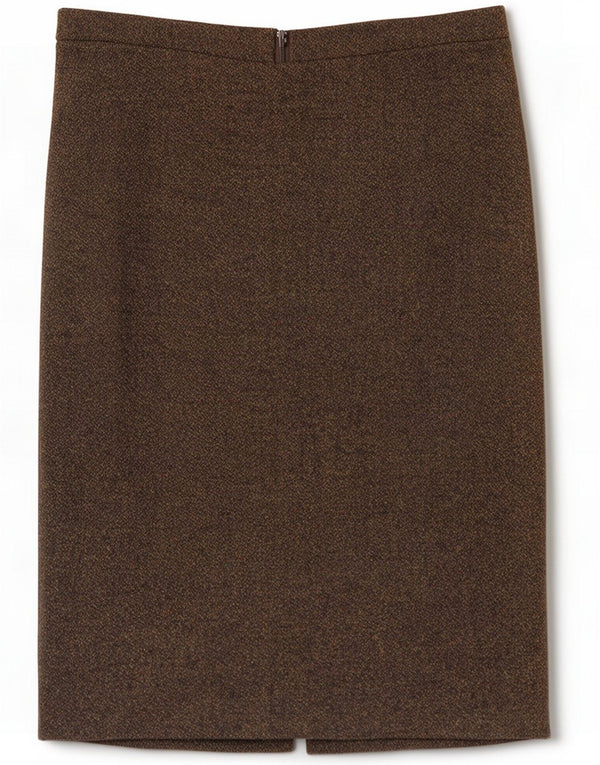 French Connection Womens Pencil Skirt UK 10 Small W30 Brown Wool