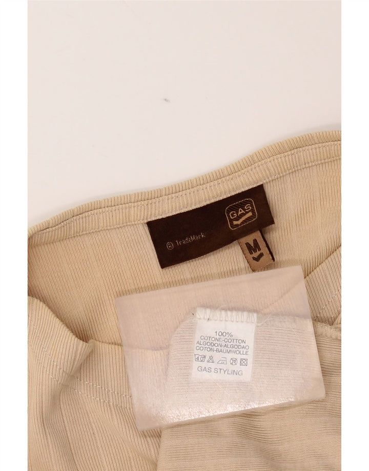 Gas Herre Top Langærmet Medium Beige Bomuld