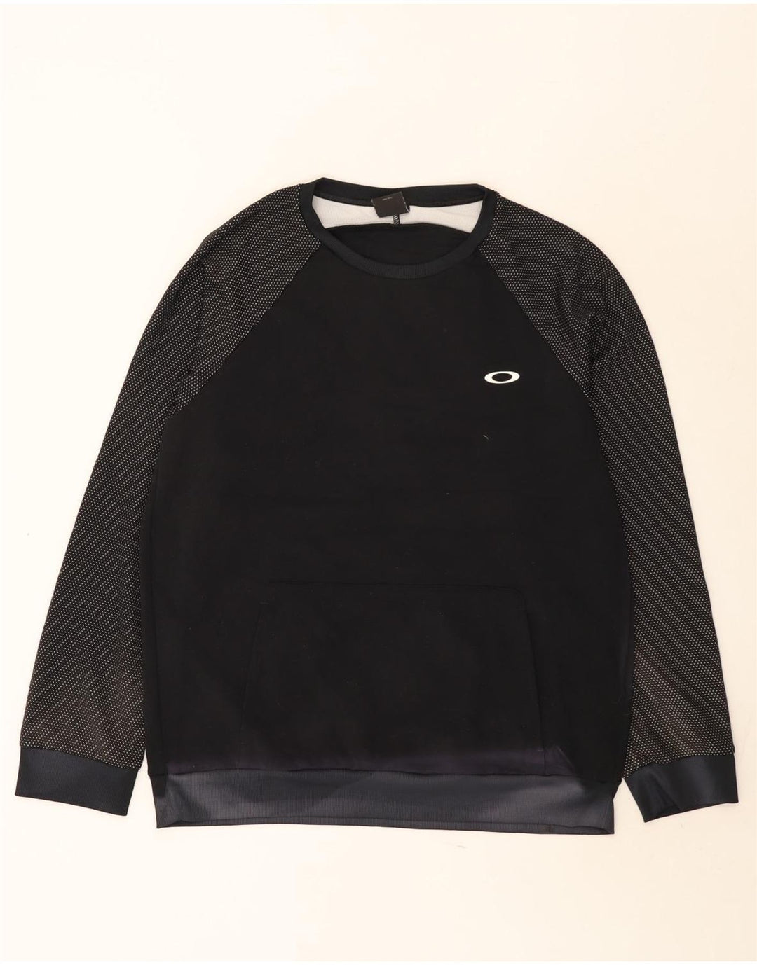 Oakley Herre Sweatshirt Jumper XL Sort Plettet