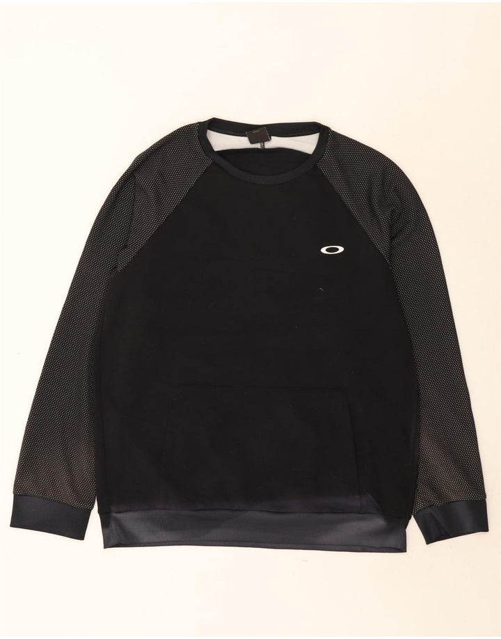 Oakley Herre Sweatshirt Jumper XL Sort Plettet