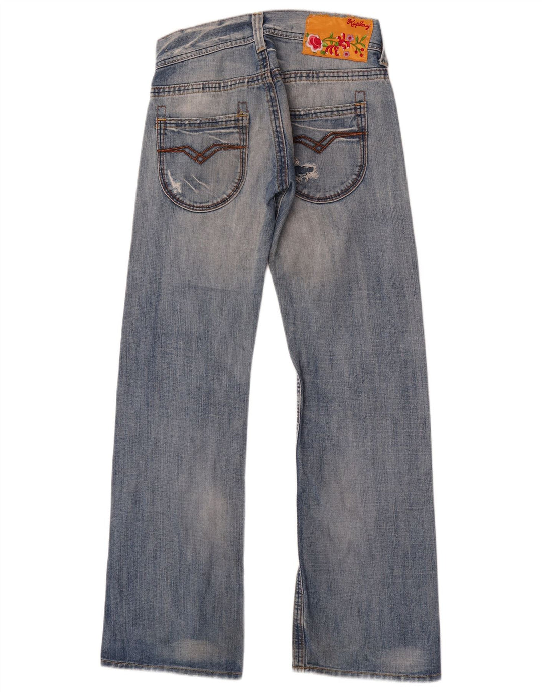 Replay Dame Bootcut Jeans W26 L34 Blå Bomuld