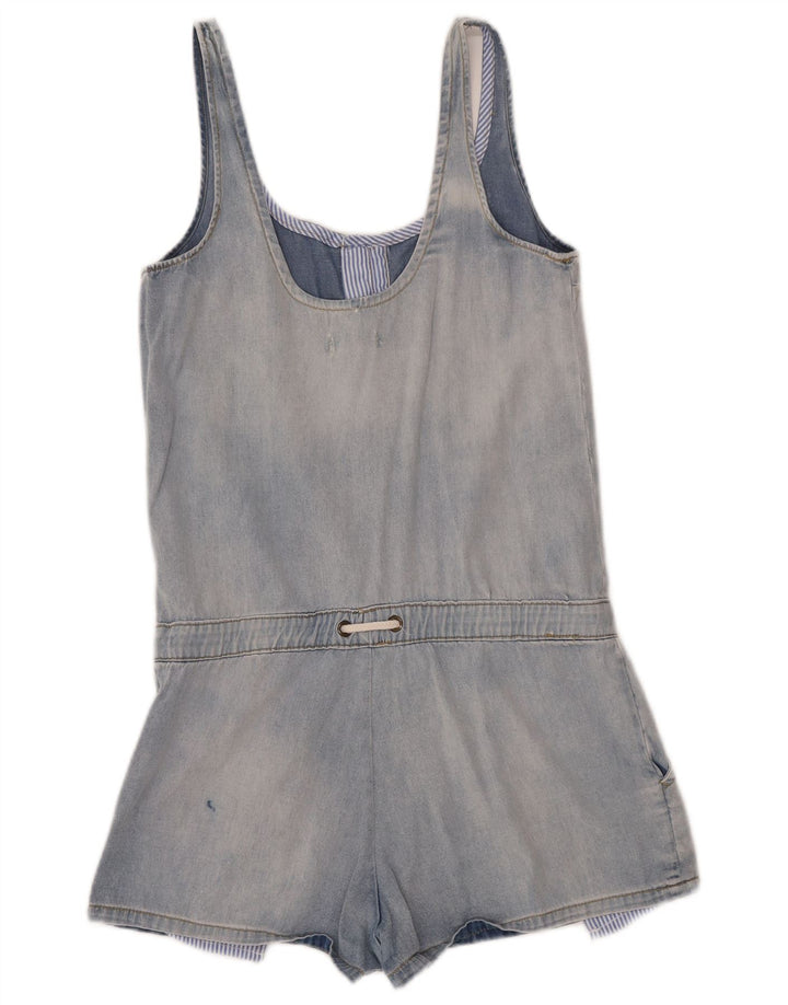 Roxy Dame Denim Playsuit UK 6 XS Blue Cotton