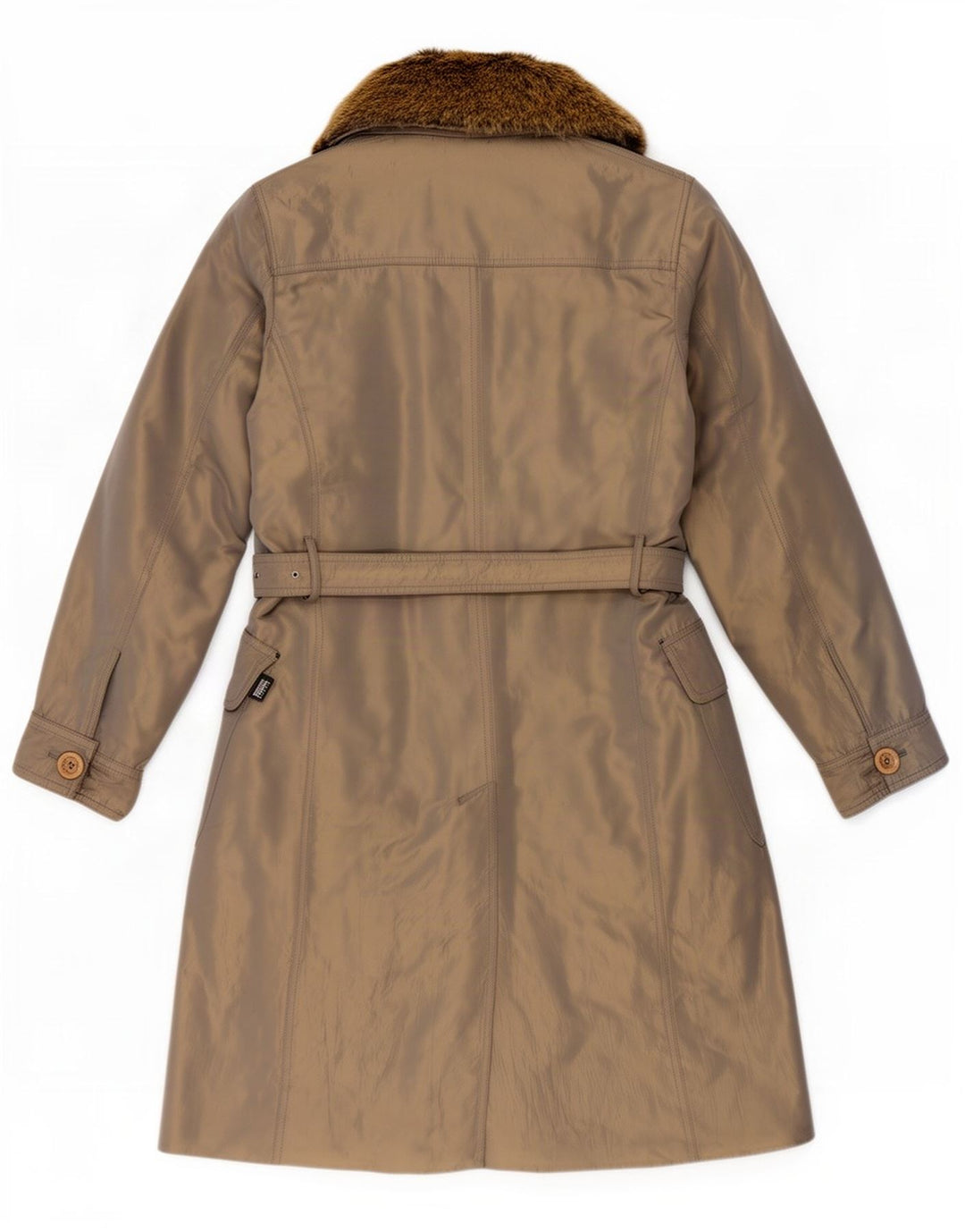 Gianfranco Ferre Trench Coat til kvinder UK 12 Medium Grå