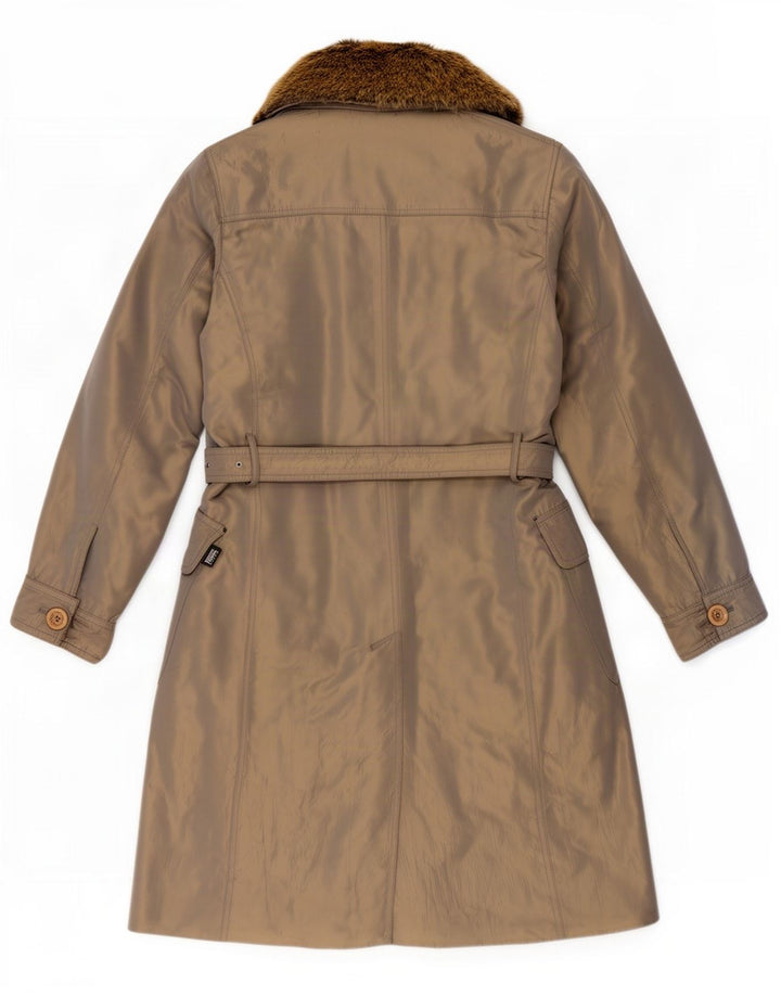 Gianfranco Ferre Trench Coat til kvinder UK 12 Medium Grå