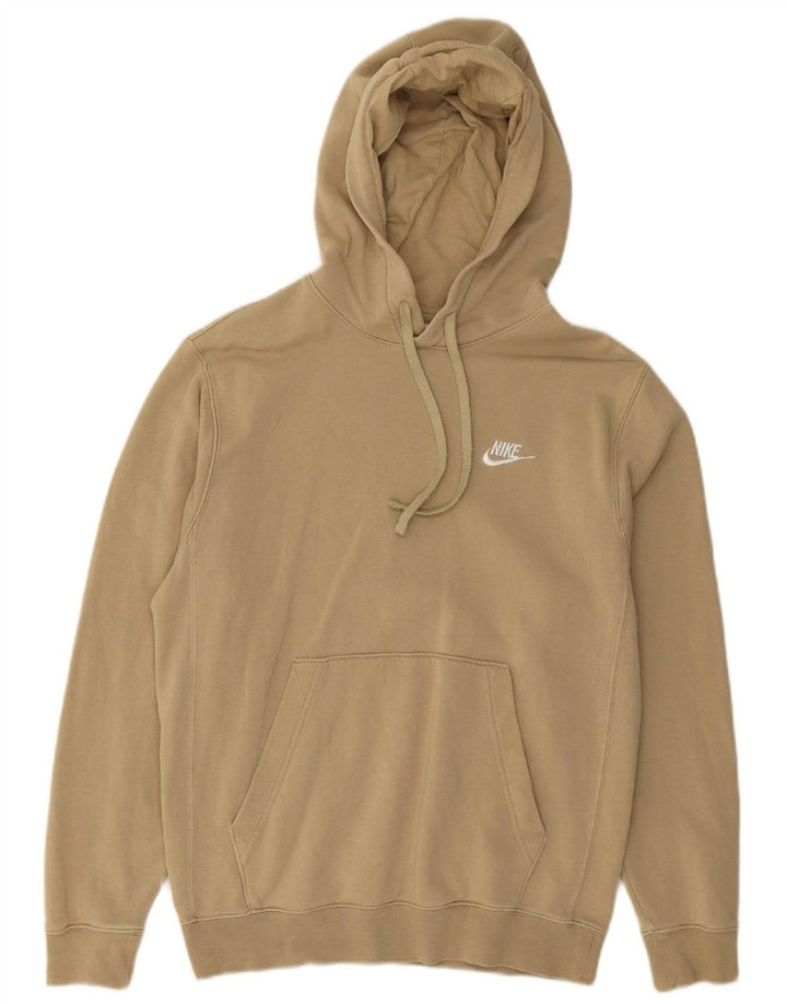 NIKE Mens Hoodie Jumper XS Beige Polyester