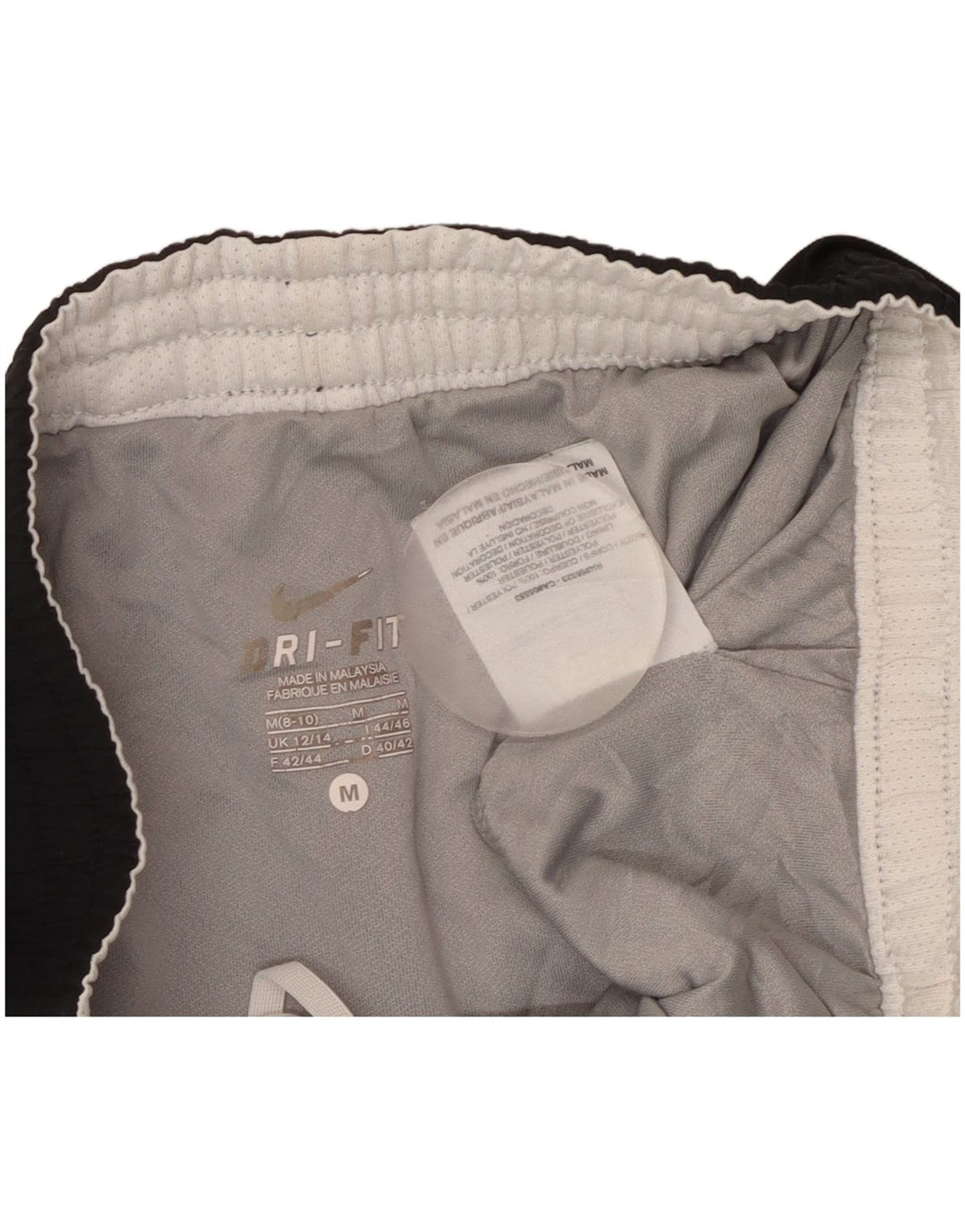 NIKE Dri Fit sportsshorts til kvinder UK 12/14 medium sort polyester