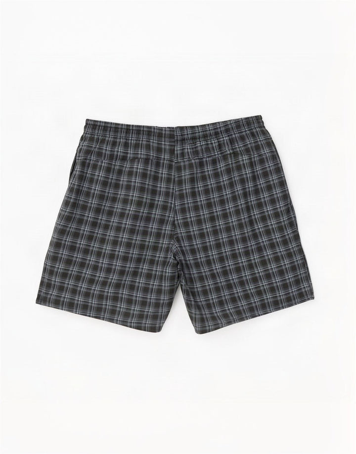 Adidas Badeshorts til mænd, store grå ternet polyester