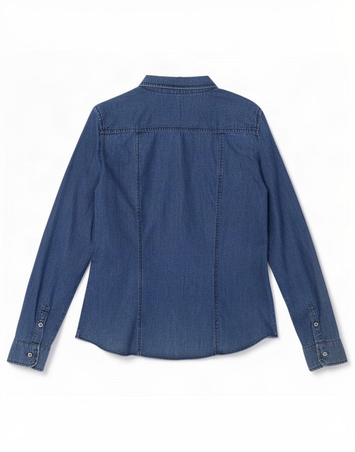 Marella Dame EMME Denim Skjorte IT 42 Medium Blå Bomuld