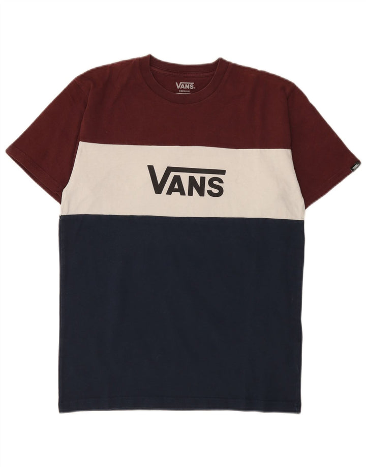 Vans Herre grafisk T-shirt Top Lille flerfarvet Colourblock Bomuld