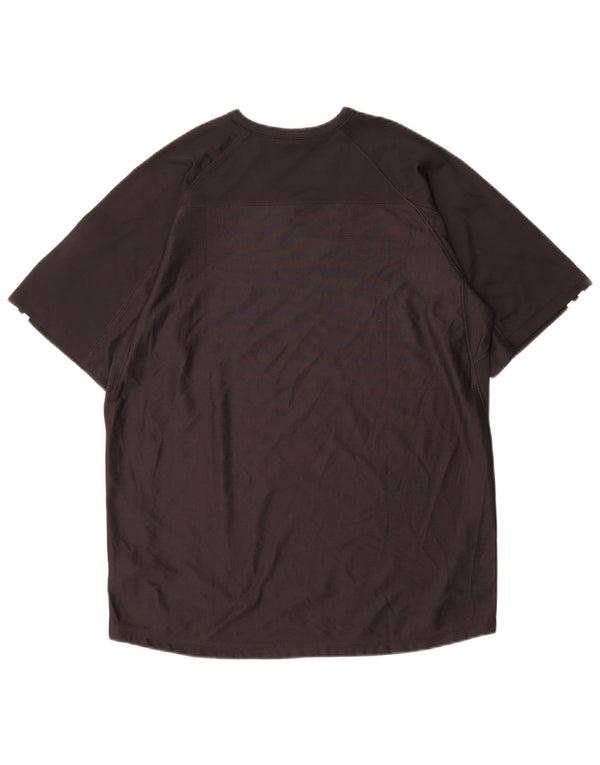 Adidas Herre Climacool T-Shirt Top Medium Sort Colourblock Polyester