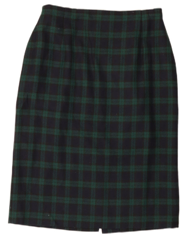 Marks & Spencer Dame St. Michael Pencil Skirt W30 Medium Navy Blue Check