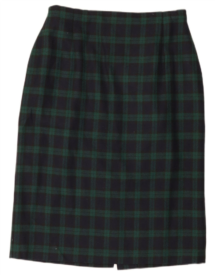 Marks & Spencer Dame St. Michael Pencil Skirt W30 Medium Navy Blue Check