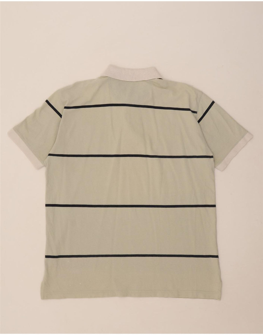 Murphy & Nye herre poloskjorte 2XL beige stribet bomuld