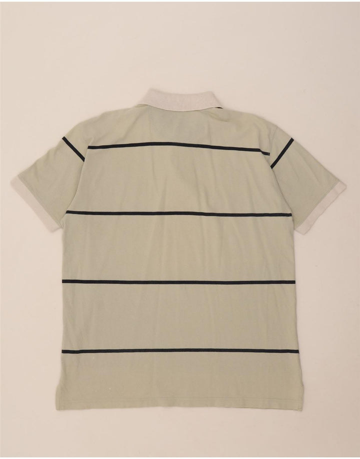 Murphy & Nye herre poloskjorte 2XL beige stribet bomuld