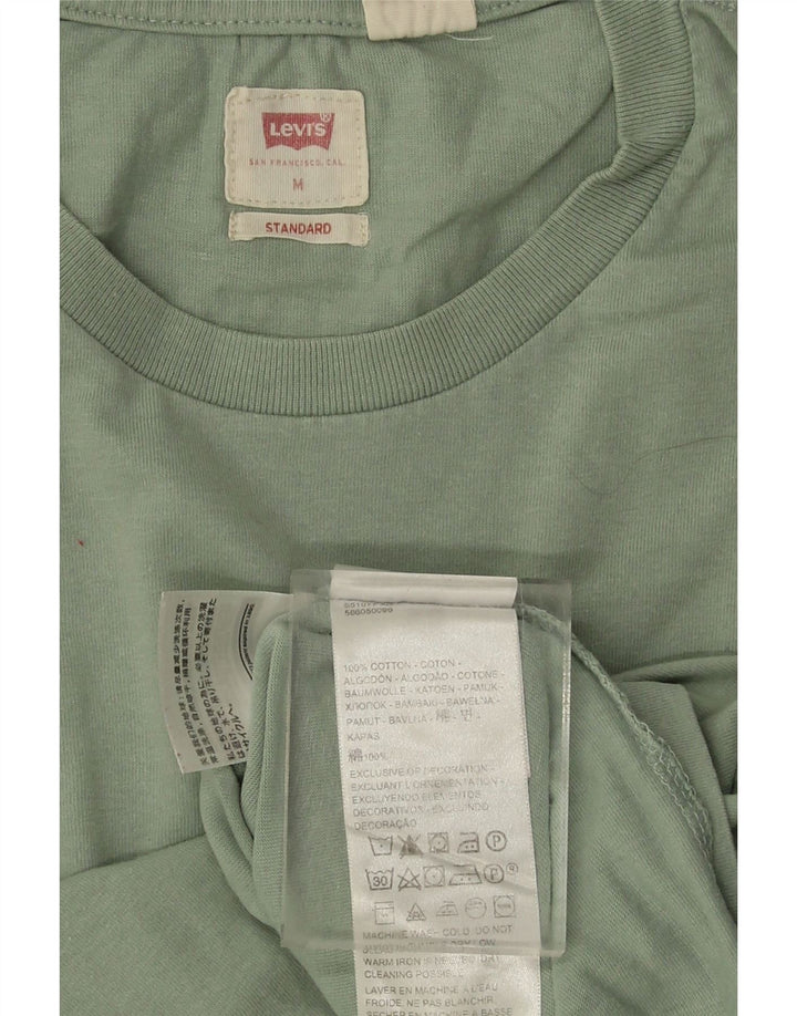 LEVI'S Mens Standard T-Shirt Top Medium Green Cotton Vintage Levi's and Second-Hand Levi's from Messina Hembry 