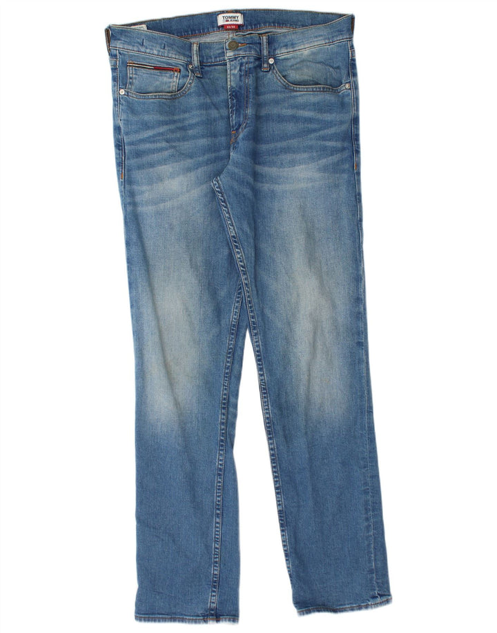 Tommy Hilfiger Herre Straight Jeans W32 L32 Blå Bomuld