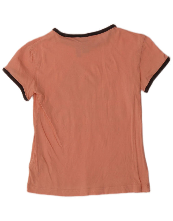 Adidas Womens Crop Graphic T-Shirt Top UK 4/6 XS Pink Bomuld